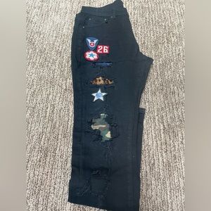 Amiri art patch jeans size 32. Worn multiple times